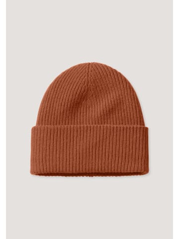 Hessnatur Hessnatur Strick Mütze aus Bio-Merinowolle mit Cashmere in rotorange