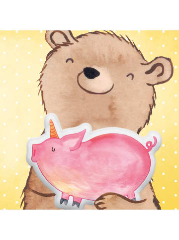 Mr. & Mrs. Panda Plüschkissen Einhorn Schwein ohne Spruch in Weiß