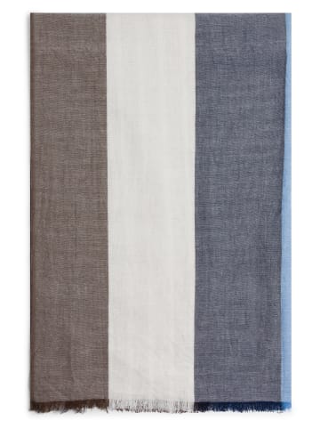 Nils Sundström Schal in beige hellblau - 0001