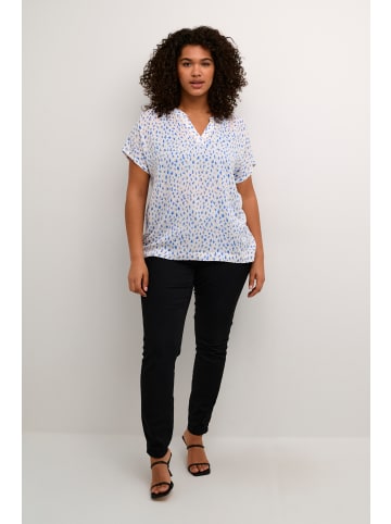 KAFFE curve Kurzarm-Bluse KCanny Regular fit in Bluecolors Graphic Dot
