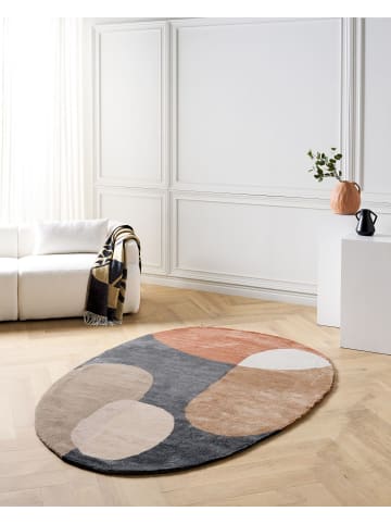 Beliani Kurzflor KAFAR in Bunt/Schwarz/Braun - (W) 160 x (L) 230 cm
