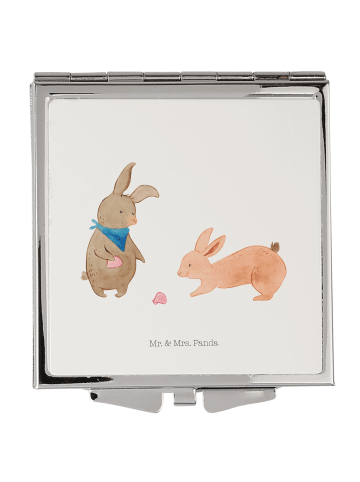 Mr. & Mrs. Panda Schminkspiegel Hasen Muschel ohne Spruch in Weiß