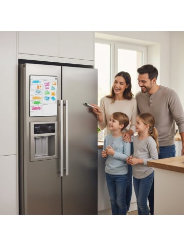 relaxdays Speiseplan Wochenplaner in Weiß - (B)30 x (H)42 cm