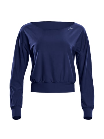 Winshape Functional Light and Soft Cropped Long Sleeve Top LS003LS in dark blue