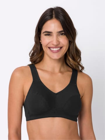 Sieh an! Entlastungs-BH ohne Bügel in weiß + schwarz