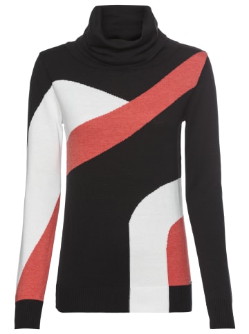 Laura Scott Strickpullover in schwarz-rot