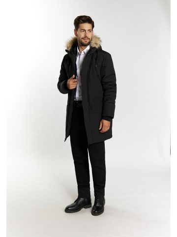 DreiMaster Klassik Winterjacke Mit Webpelz in Schwarz