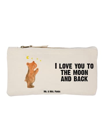 Mr. & Mrs. Panda Make-up-Tasche Verliebter Bär mit Spruch in Weiß