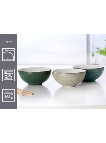 Ritzenhoff & Breker 3er Set Poke Bowl Schalen Lapaz ø 17,5 cm in Grau