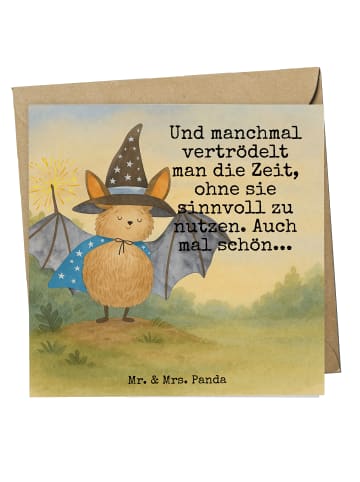 Mr. & Mrs. Panda Deluxe Karte Fledermaus Zauberer Design mit Spruch in Weiß