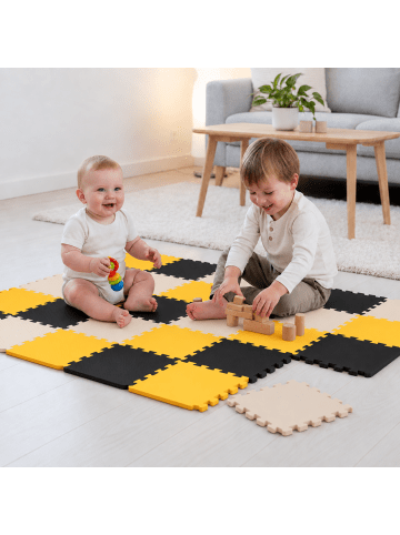 LittleTom Baby Spielmatte Leni 27-tlg. im 3 Farben Mix