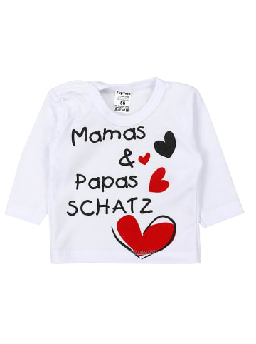 TupTam Unisex Baby Langarmshirt mit Spruch Aufdruck 3er Set in rosa/weiß