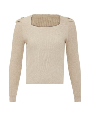 NALLY Damen Strickpullover in Dunkelbeige