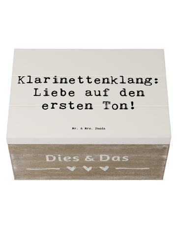 Mr. & Mrs. Panda Box Spruch Klarinette Liebe  mit Spruch in Weiß
