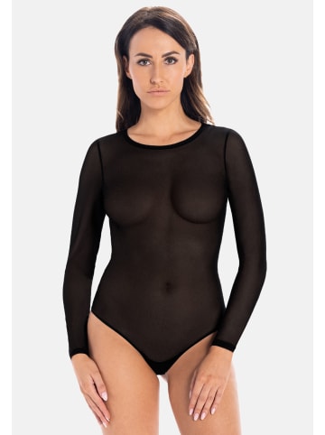 Teyli Langärmeliger Mesh-Bodysuit für Frauen Sophie in schwarz