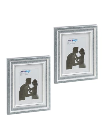 2 x Bilderrahmen in Silber - 15 x 20 cm