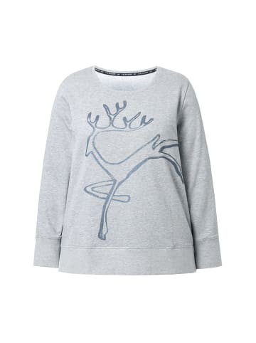LAURASØN Sweatshirt in grau melange