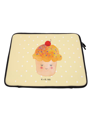 Mr. & Mrs. Panda Laptoptasche Cupcake ohne Spruch in Gelb Pastell