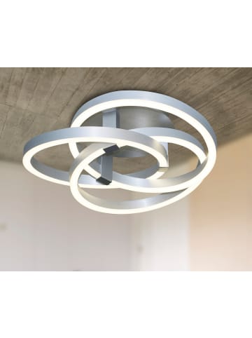näve Smart Home LED Deckenleuchte "Divora" Ø 55cm in Aluminium