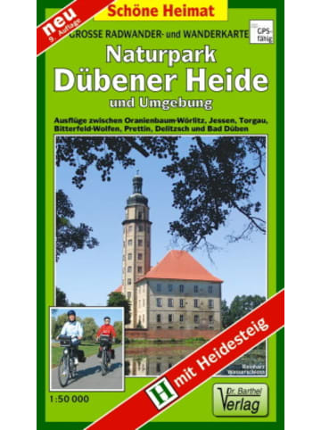 Barthel Landkarte/Globus - Große Radwander- und Wanderkarte Naturpark Dübene