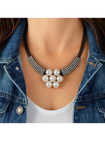 Steuer Modeschmuck Metall in Schwarz