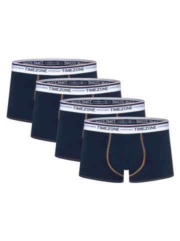 Timezone Herren Boxershorts 4er Set mit elastischem Bund in Blau