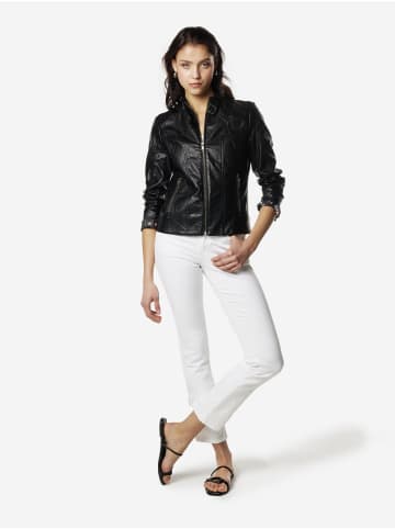 KOROSHI Damen-bikerjacke aus kunstleder in Schwarz
