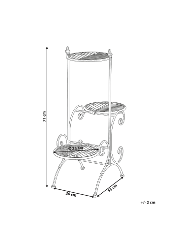 Beliani Outdoor Blumentopf ASAGAO in Beige - (W) 26 x (H) 71 x (L) 53 cm