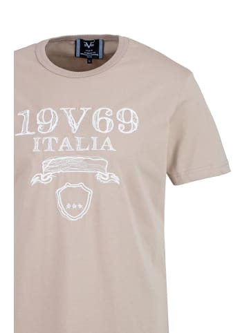 19v69 Italia T-Shirts MAURO SHATTERED in LIGHT BLUE