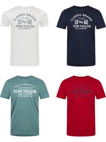 Tom Tailor T-Shirt Tom Tailor 4er Pack in Mehrfarbig