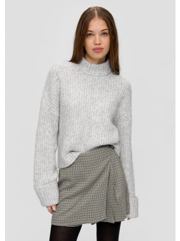 QS Strickpullover in 9400_grau meliert