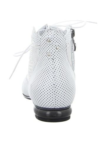 SIMEN Schnürstiefeletten in weiss/schwarz