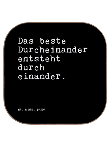 Mr. & Mrs. Panda Untersetzer für Gläser Das beste Durcheinander ... in Schwarz