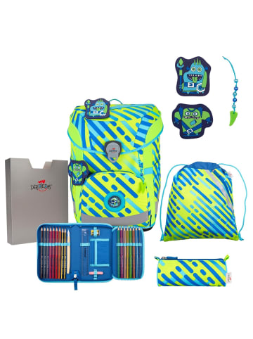 DerDieDas ErgoFlex Easy Superflash Neon - Schulranzen Set 5tlg. 950 g (Monster) in Monster