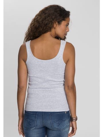 Kangaroos Tanktop in hellgrau-meliert