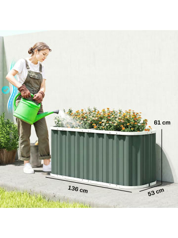 Outsunny Hochbeet in Grün 136L x 53B x 61H cm