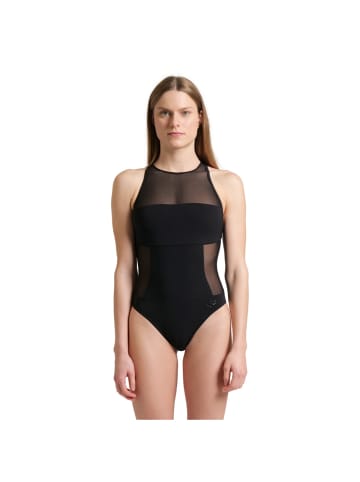 Arena Mesh Panels Schwimmanzug in Schwarz