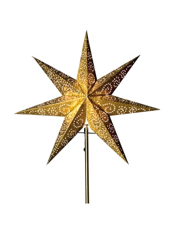 STAR Trading Papierstern Lampenschirm Antique, gold, Ø 48cm in Silber