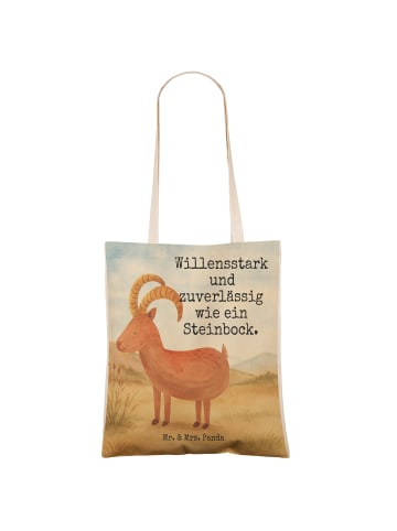 Mr. & Mrs. Panda shopping bag Sternzeichen Steinbock Design mit ... in Weiß