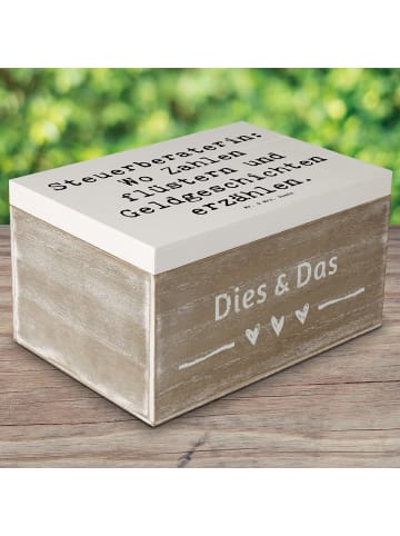 Mr. & Mrs. Panda Geschenkdose Spruch Steuerberaterin Geschichten... in Weiß