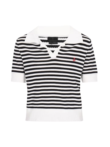 DreiMaster Klassik Sweater in offwhite black stripe