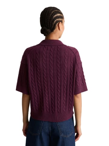 Marc O'Polo DENIM Strickpolo oversized in Mahagony Jam