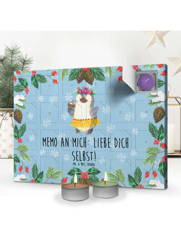 Mr. & Mrs. Panda Duftkerzen Adventskalender Pinguin Kokosnuss mi... in Eisblau