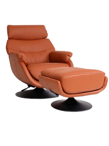 MCW Relaxsessel K99 mit Hocker, Braun