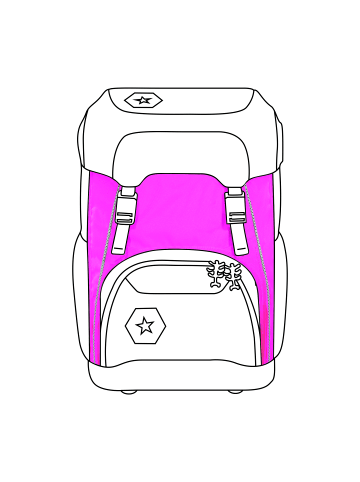 Step by Step Ranzenüberzug Neon Pull-Over für GIANT in Pink