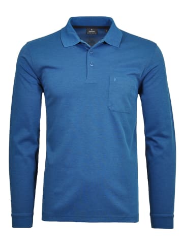 Ragman Softknit-Polo langarm in Blau