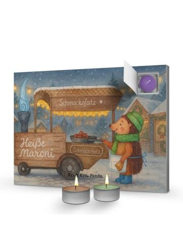 Mr. & Mrs. Panda adventskalender kerzen Igel Maronen Design ohne... in Weiß