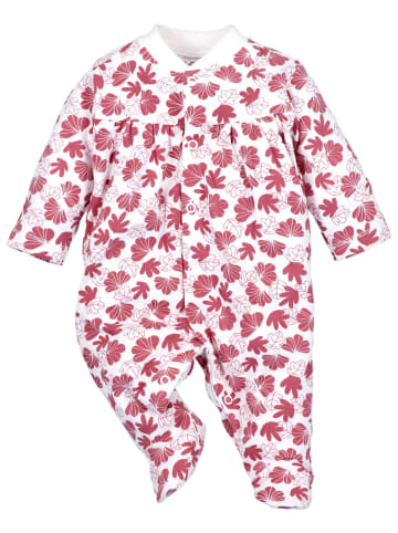 Nini Strampler Floral in rot weiß
