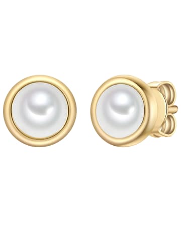Rafaela Donata Ohrringe aus Sterling Silber mit Muschelkernperle in gelbgold