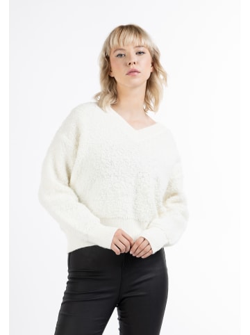 myMo ROCKS Damen Strickpullover in Weiss